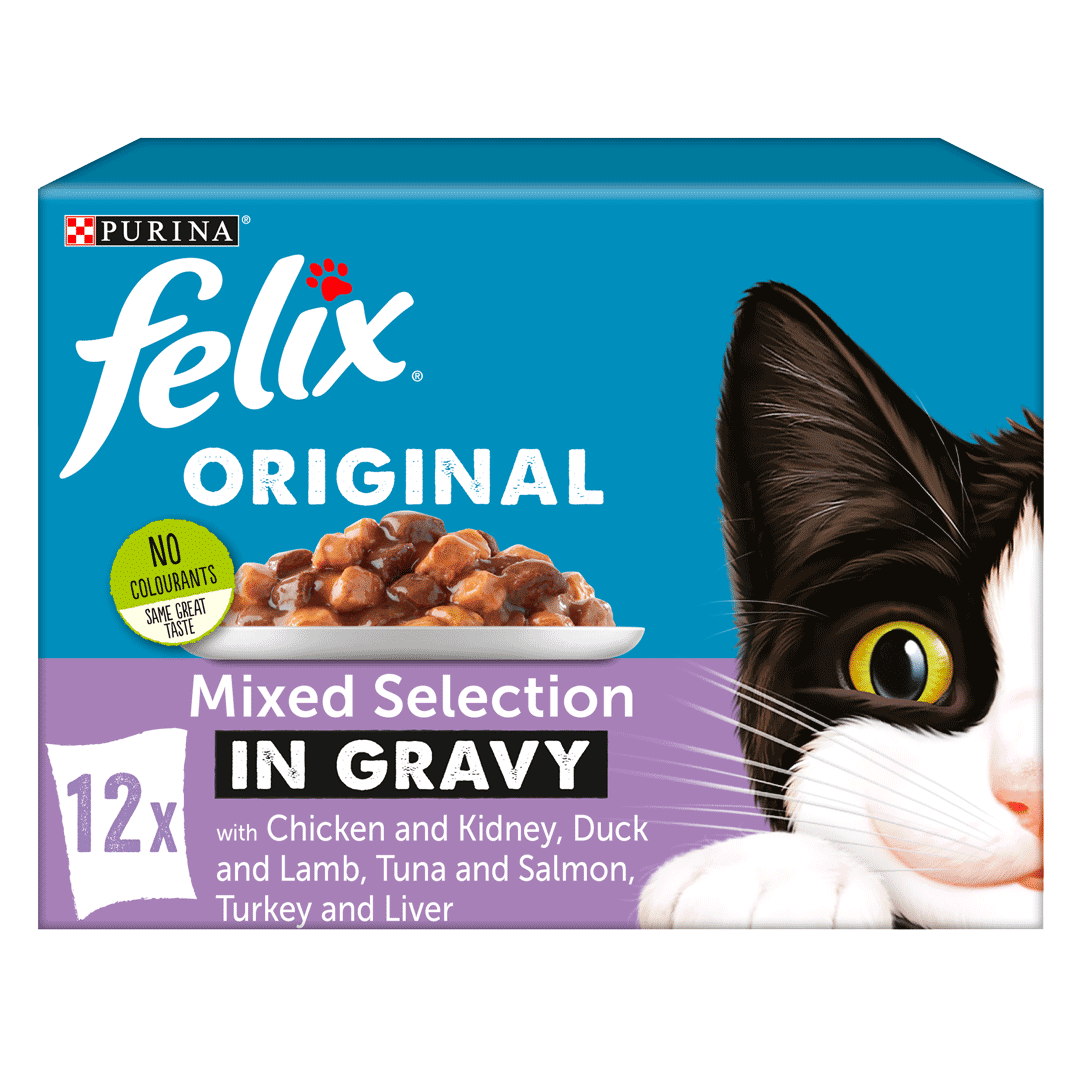 Felix Adult Original Mixed Selection in Gravy Wet Cat Food 12 x 100g