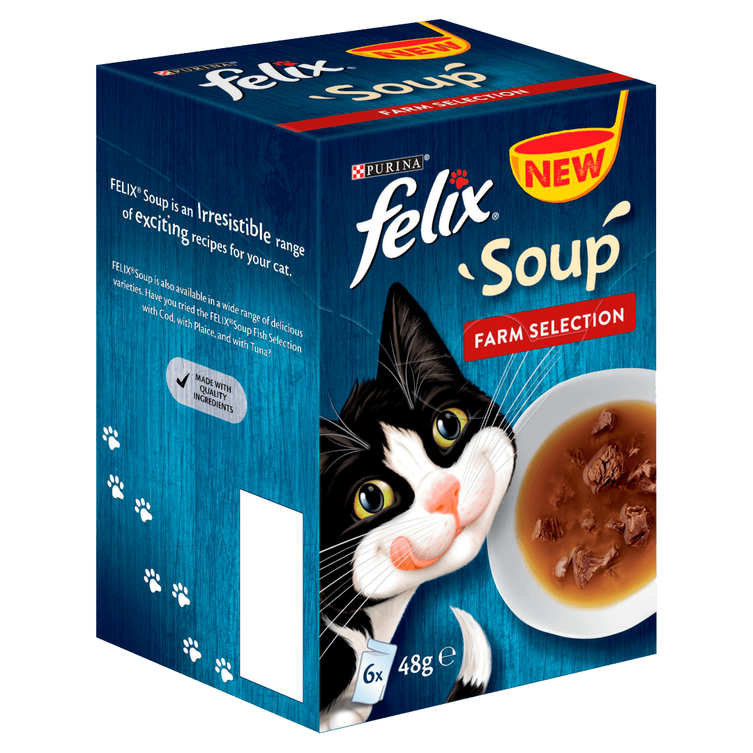 Felix Adult Soup Farm Selection Wet Cat Food 6 x 48g