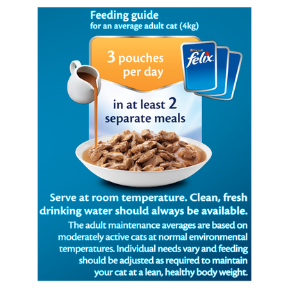 Felix As Good As It Looks Gravy Lover Mixed Wet Cat Food Pouches - 40 x 100g