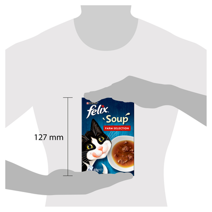 Felix Adult Soup Farm Selection Wet Cat Food 6 x 48g