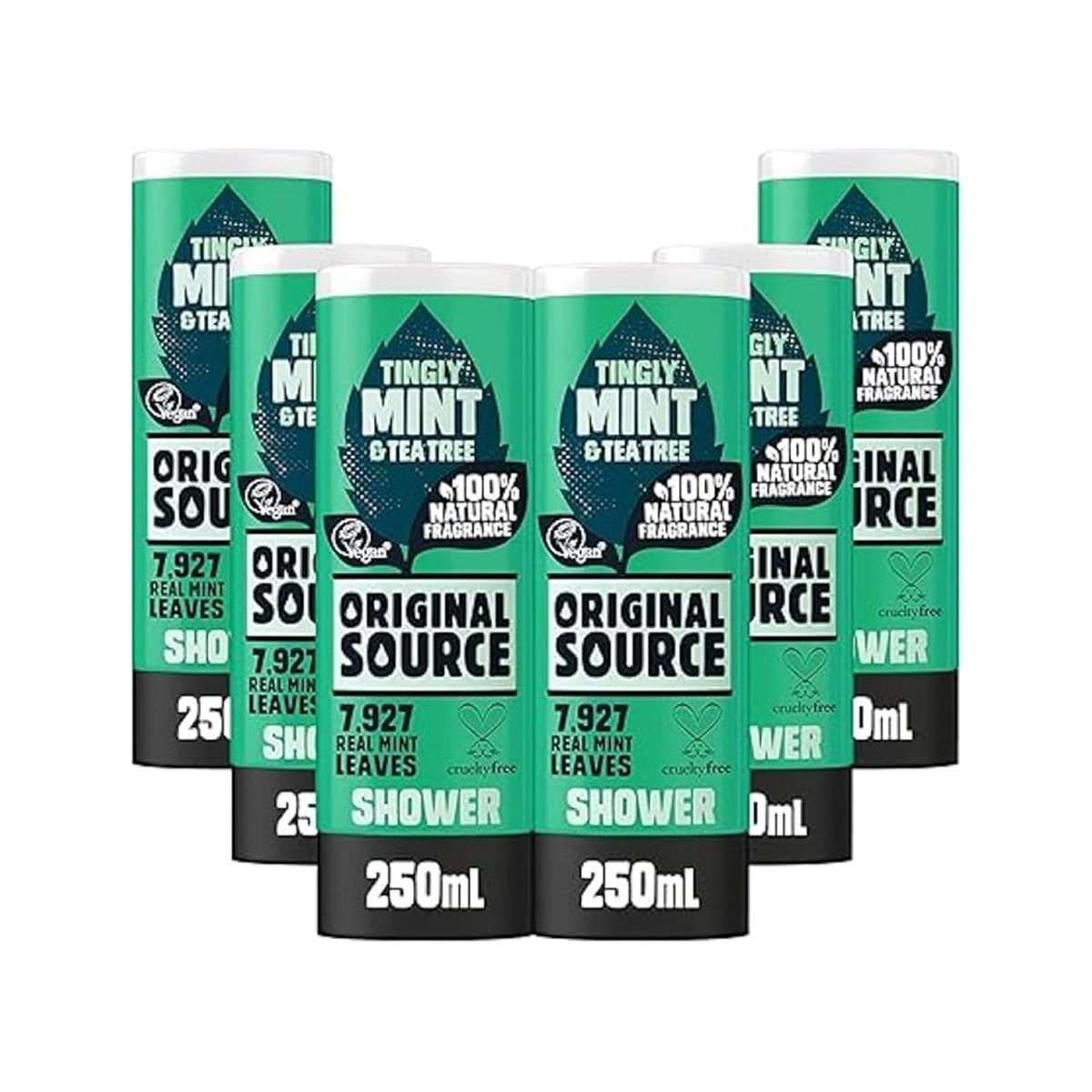 Original Source Tingly Mint & Tea Tree Shower Gel (Pack of 6x250ml)