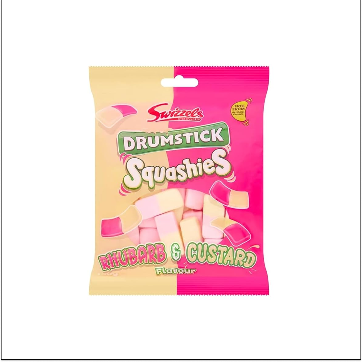 Swizzel Drumstick Squashies With Rhubarb & Custard Flavour
