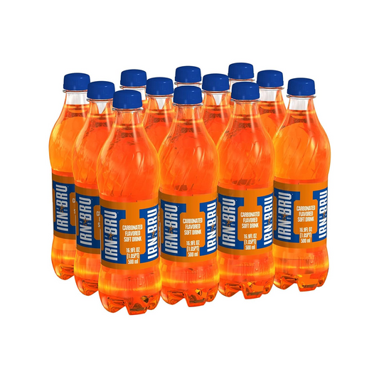 IRN-BRU Carbonated Flavored Soft Drink 500 ml (Pack of 12)