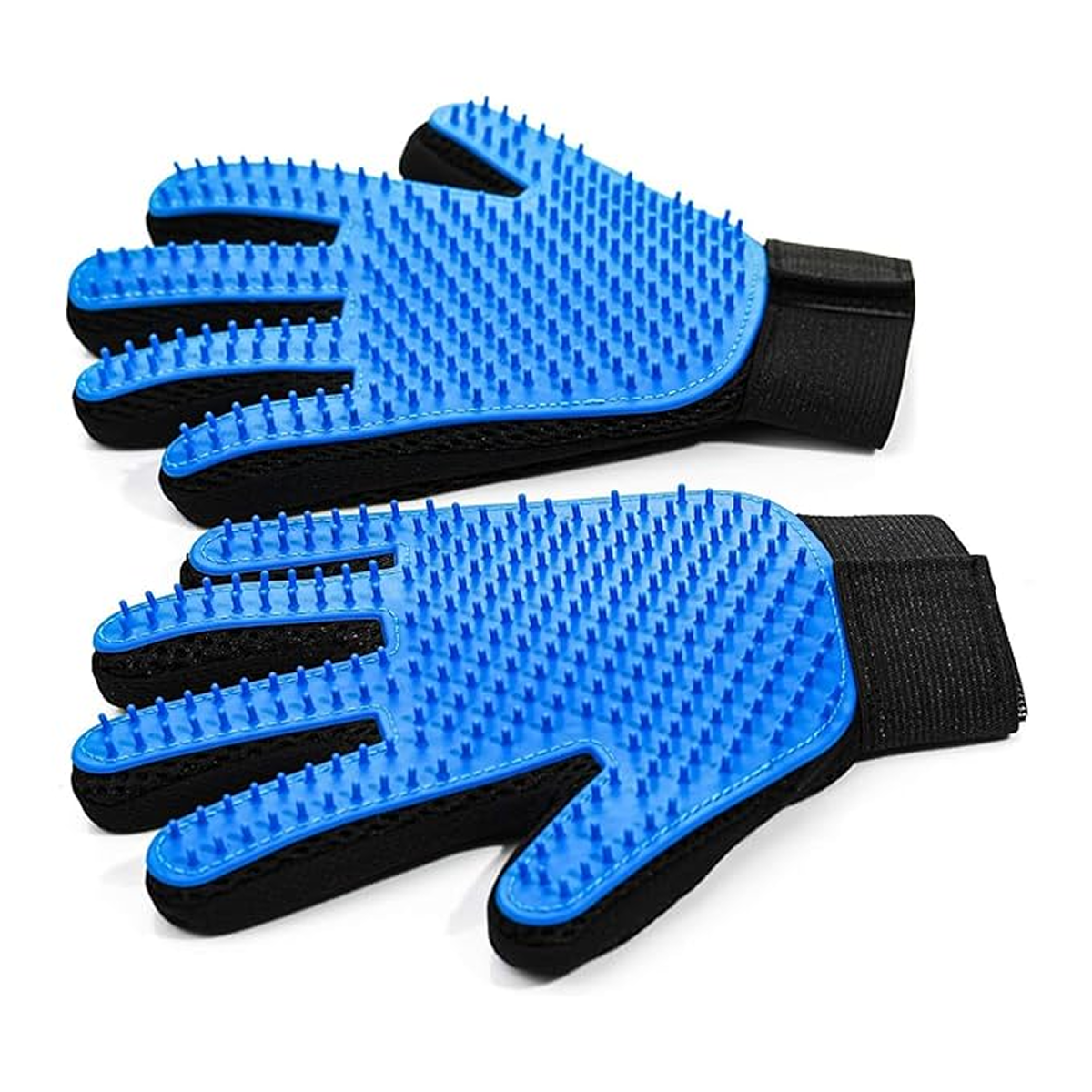 NVNAN Cat & Dog Grooming Gloves for Shedding Blue-Black (1 Pair)