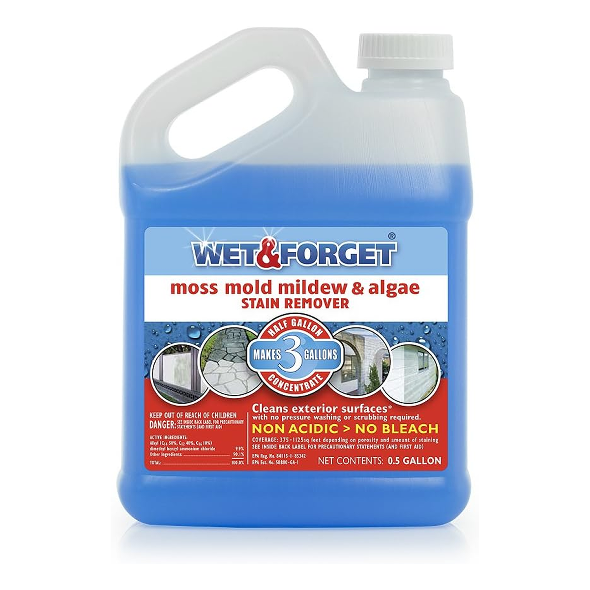 Wet & Forget Moss Mold Mildew & Algae Stain Remover 1.9 L