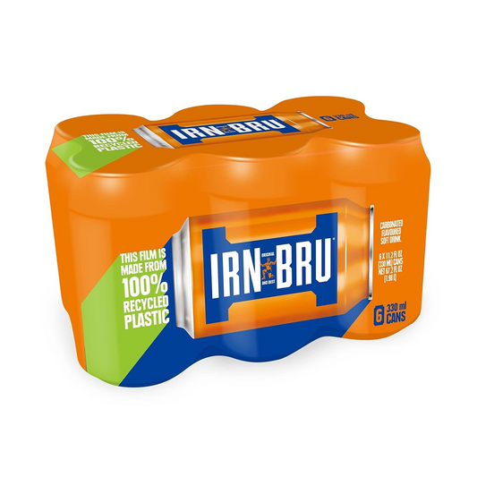 IRN-BRU Carbonated Flavorued Soft Drink 330 ml (6 Cans)