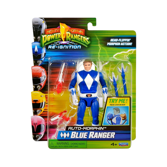 PlayMates Power Rangers Re-Ignition 6-Inch Action Figure Auto Morphin Blue Ranger