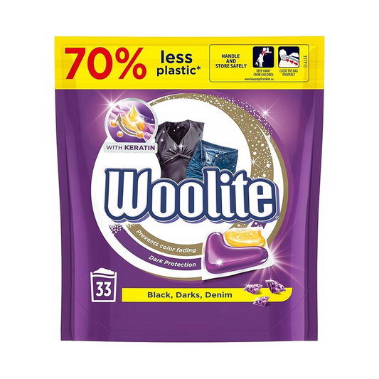 Woolite Gel Capsules for Dark Wash with Keratin 33-Piece