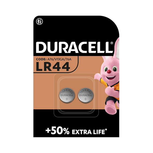 Duracell LR44 (A76) Alkaline Button Coin Cell 2-Pack
