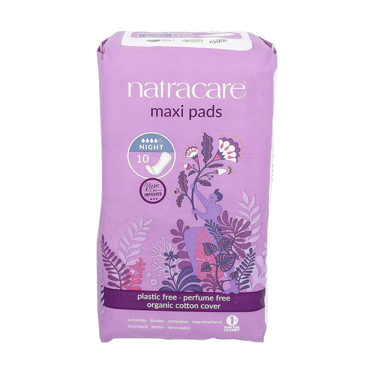 Natracare Natural Organic Cotton Ultra Maxi Night Time 10 Pads