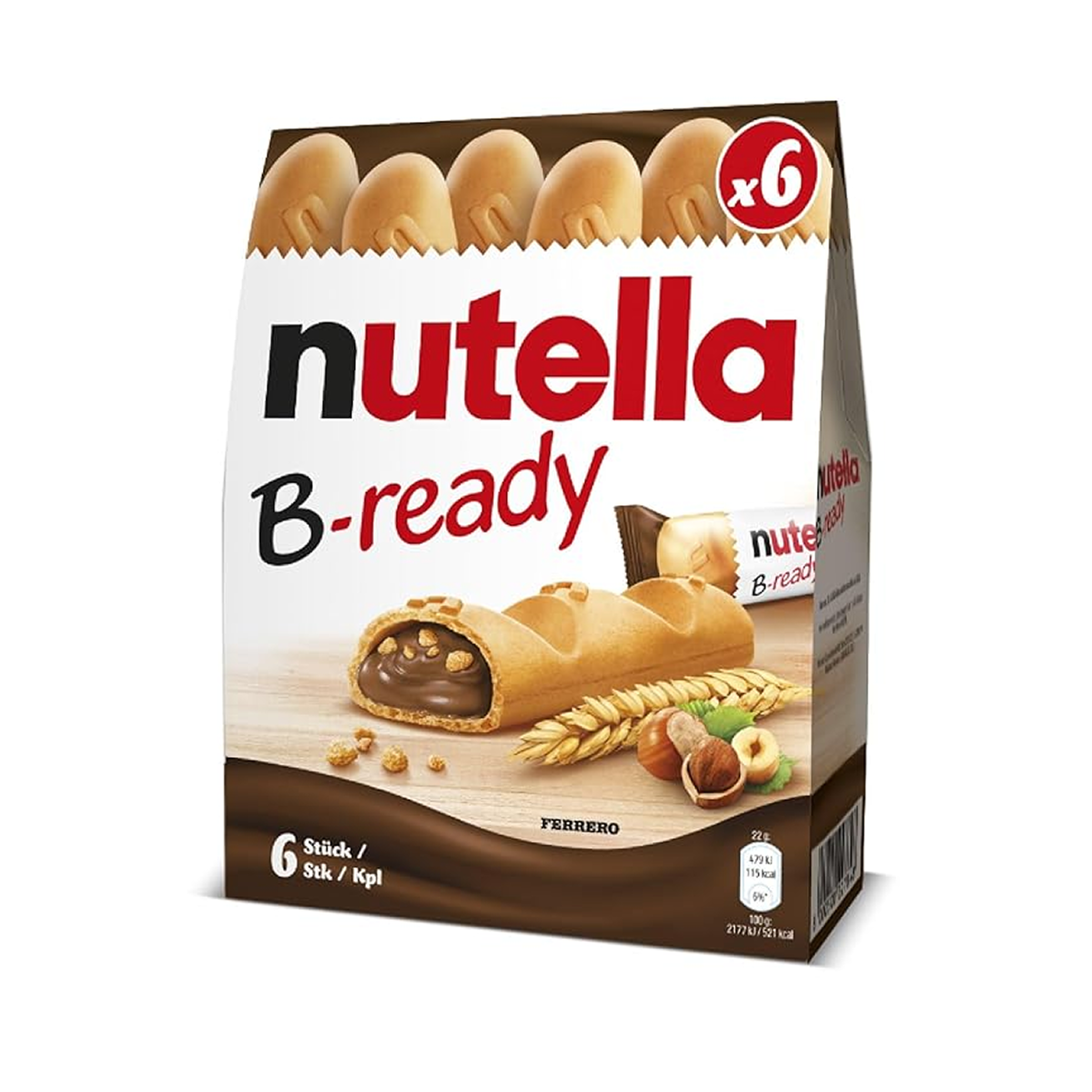 Nutella B-Ready 6 Bars 132 g