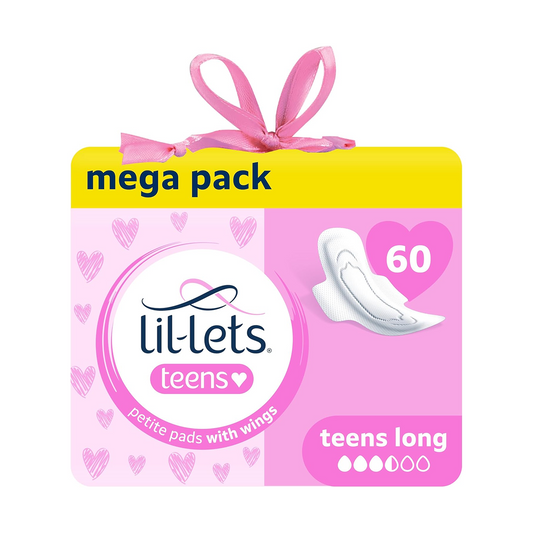 Lil‑Lets Teens Long Pads with Wings 60 Count