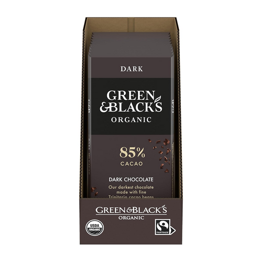 Green & Black’s Organic Dark Chocolate 85% Cacao 90 g 10 Bars