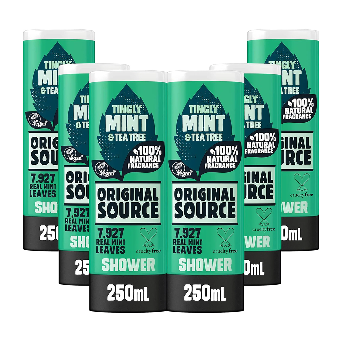 Original Source Mint and Tea Tree Shower Gel 250 ml (Pack of 6)