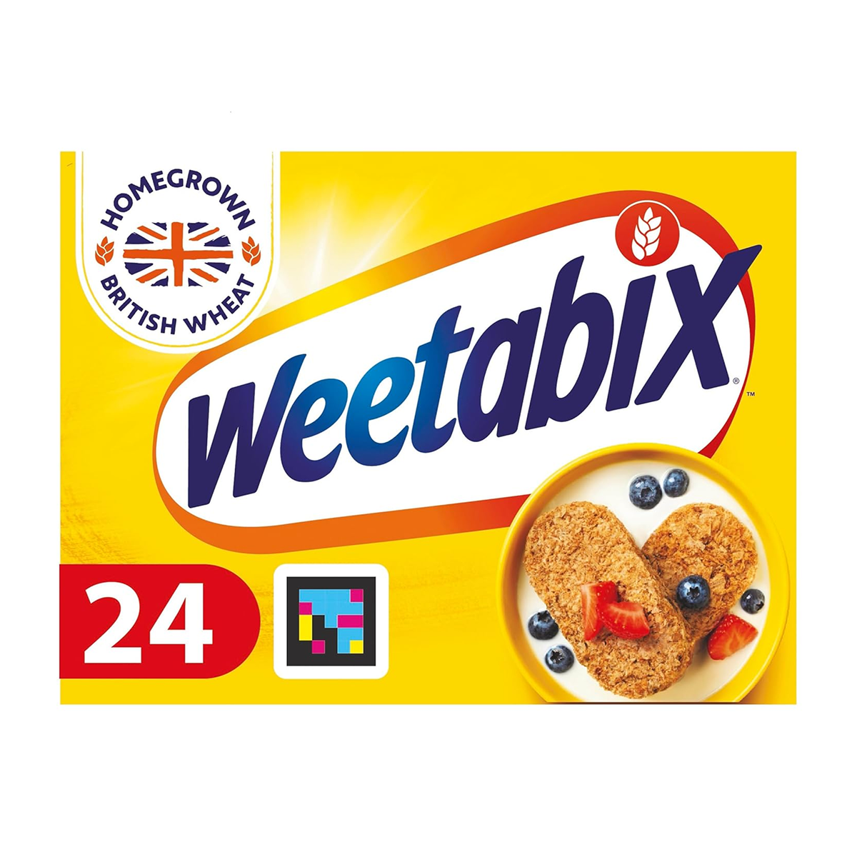 Weetabix 24 Pack Single Box Whole Grain Breakfast Cereal 430 g