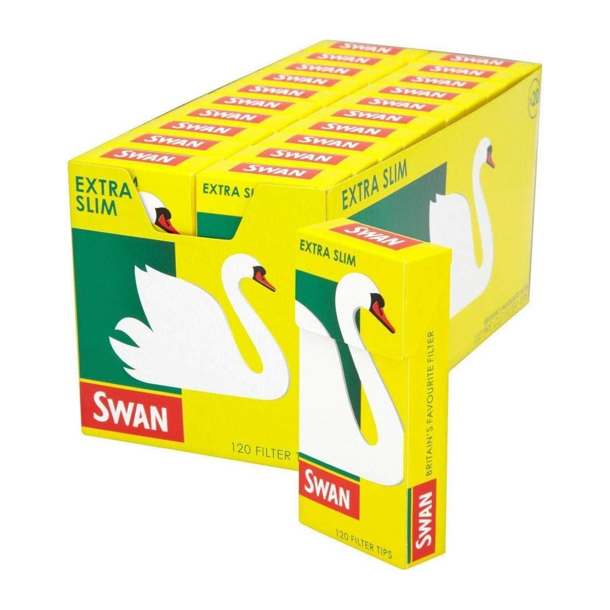 Swan Extra Slim Cigarette Filters Pop Top 120 Pack