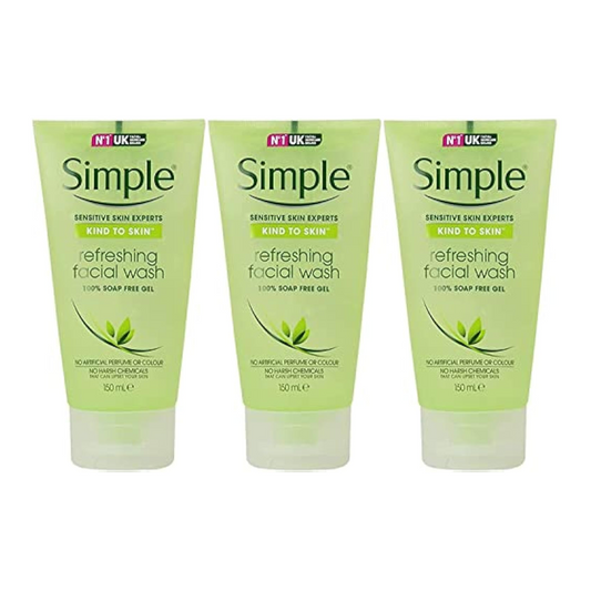 Simple Refreshing Facial Wash Gel 150 ml Pack of 6