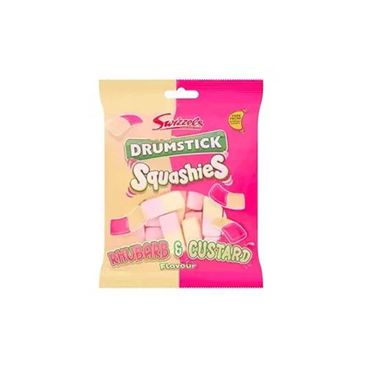 Swizzel drumstick squashies rhubarb & custard 120g