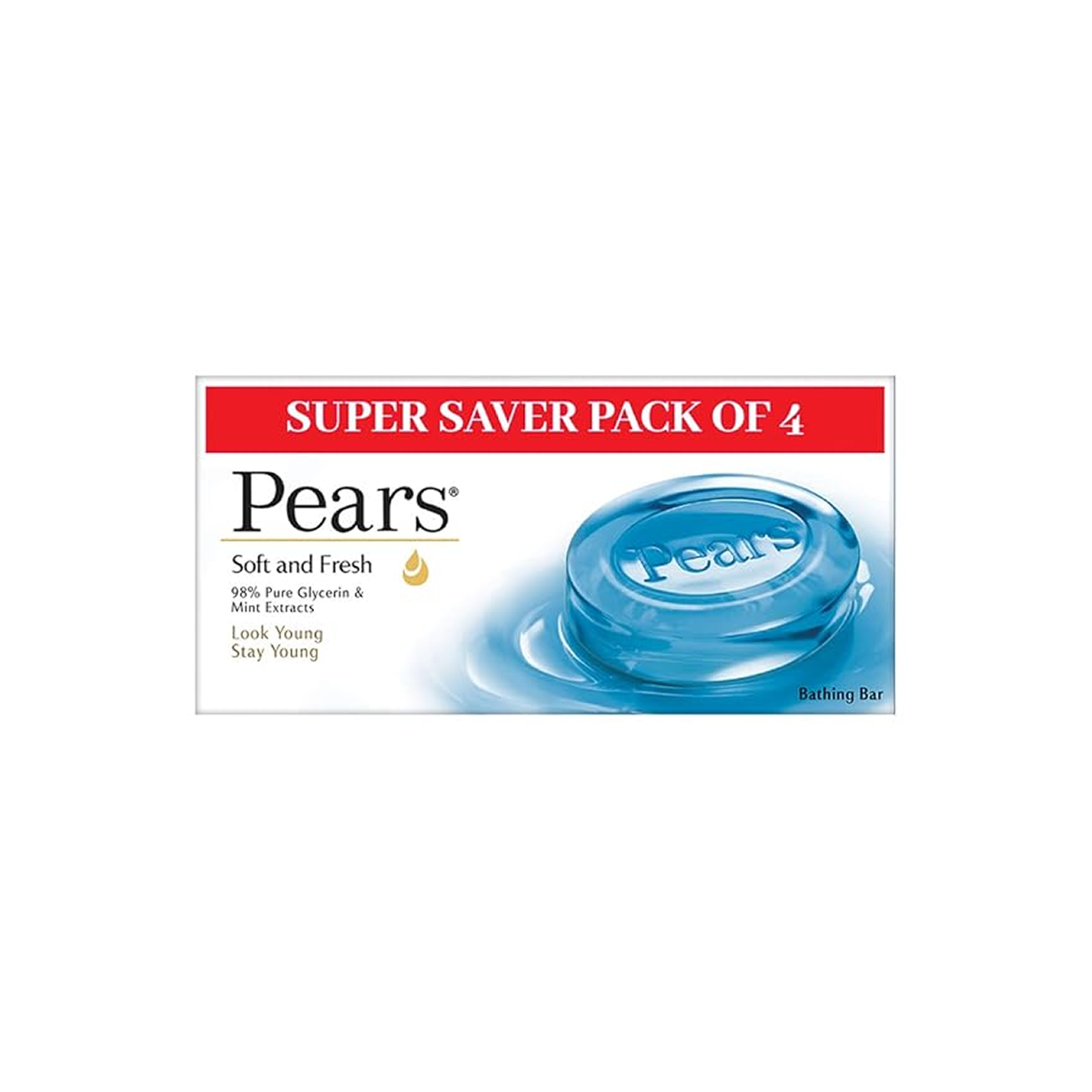 Pears Soft and Fresh Bathing Bar, 125g