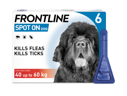 Frontline Spot On Flea & Tick Treatment X Large Dog (40+kg) - 6 pipettes
