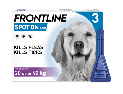 Frontline Spot On Flea & Tick Treatment Large Dog (20-40kg) - 3 pack