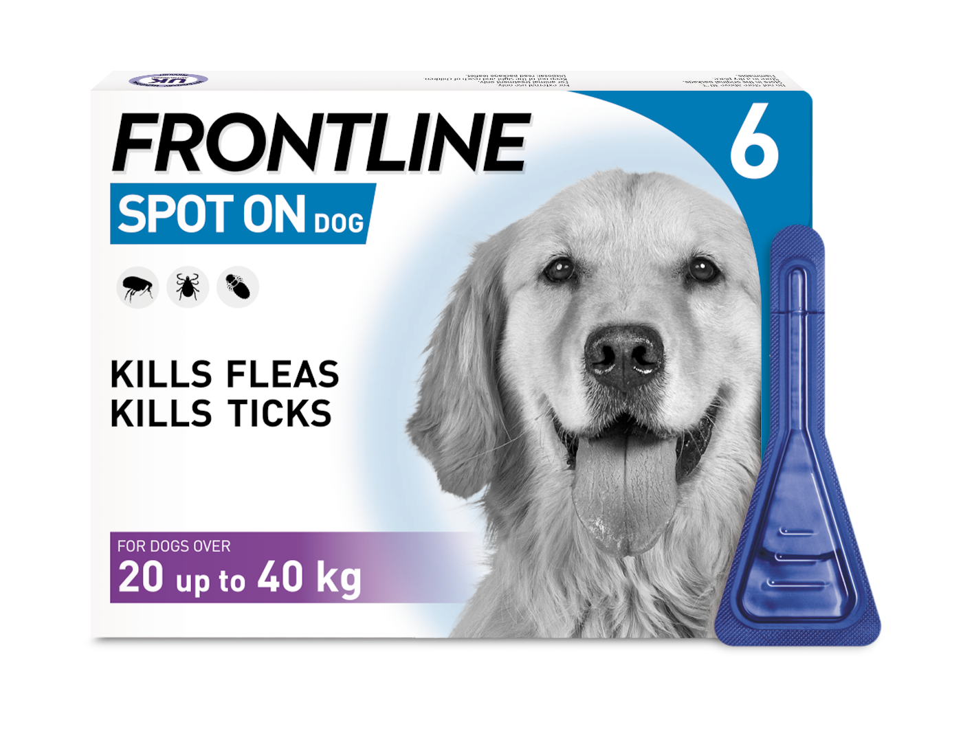 Frontline Spot On Flea & Tick Treatment Large Dog (20-40kg) - 6 pack
