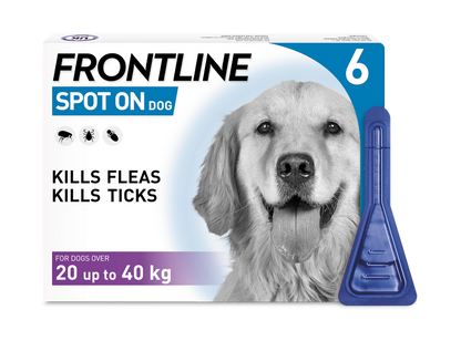 Frontline Spot On Flea & Tick Treatment Large Dog (20-40kg) - 6 pack