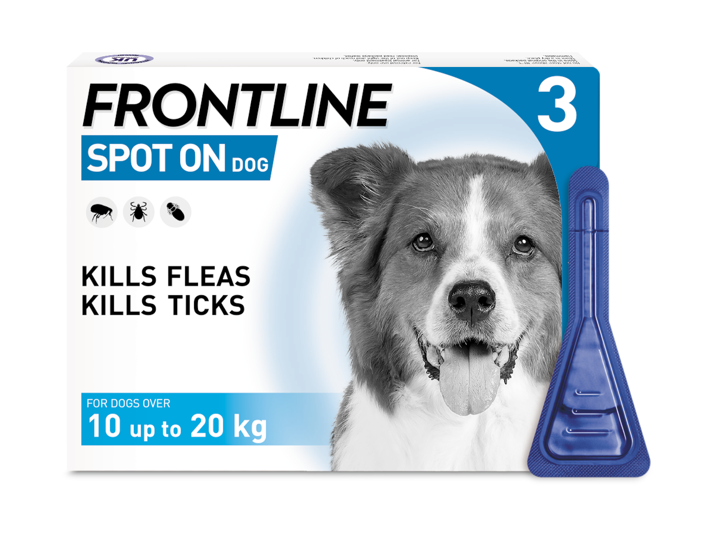 Frontline Spot On Flea & Tick Treatment Medium Dog (10-20kg) - 3 pack