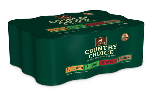 Gelert Country Choice Work & Sport Dog Variety Pack 12 x 400g