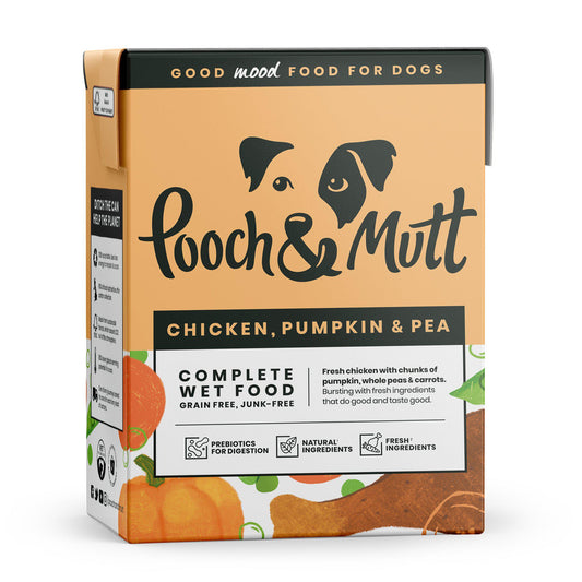 Pooch & Mutt Chicken/Pumpkin & Pea Wet Dog Food 375g