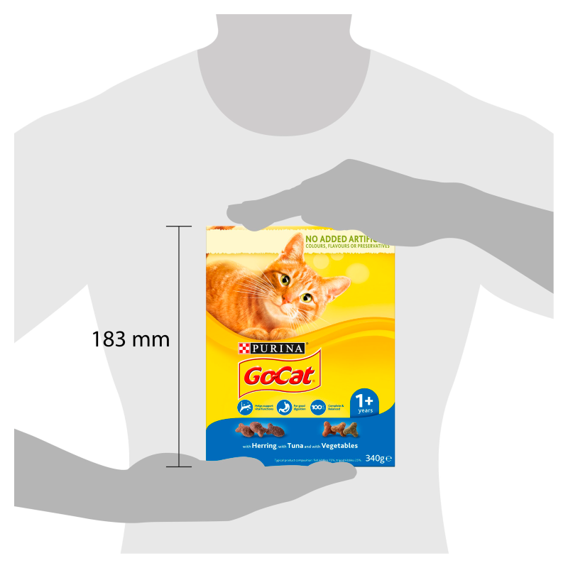 Go Cat Tuna Herring and Veg Adult Cat Food 340g