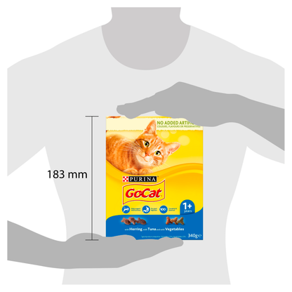 Go Cat Tuna Herring and Veg Adult Cat Food 340g