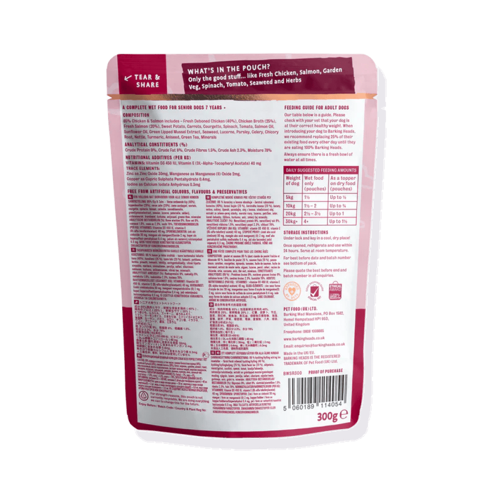 Barking Heads Golden Years Senior Wet Dog Food 300g