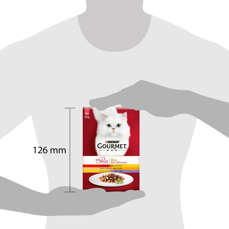Gourmet Mon Petit Duo Meat Selection Cat Food 6 x 50g