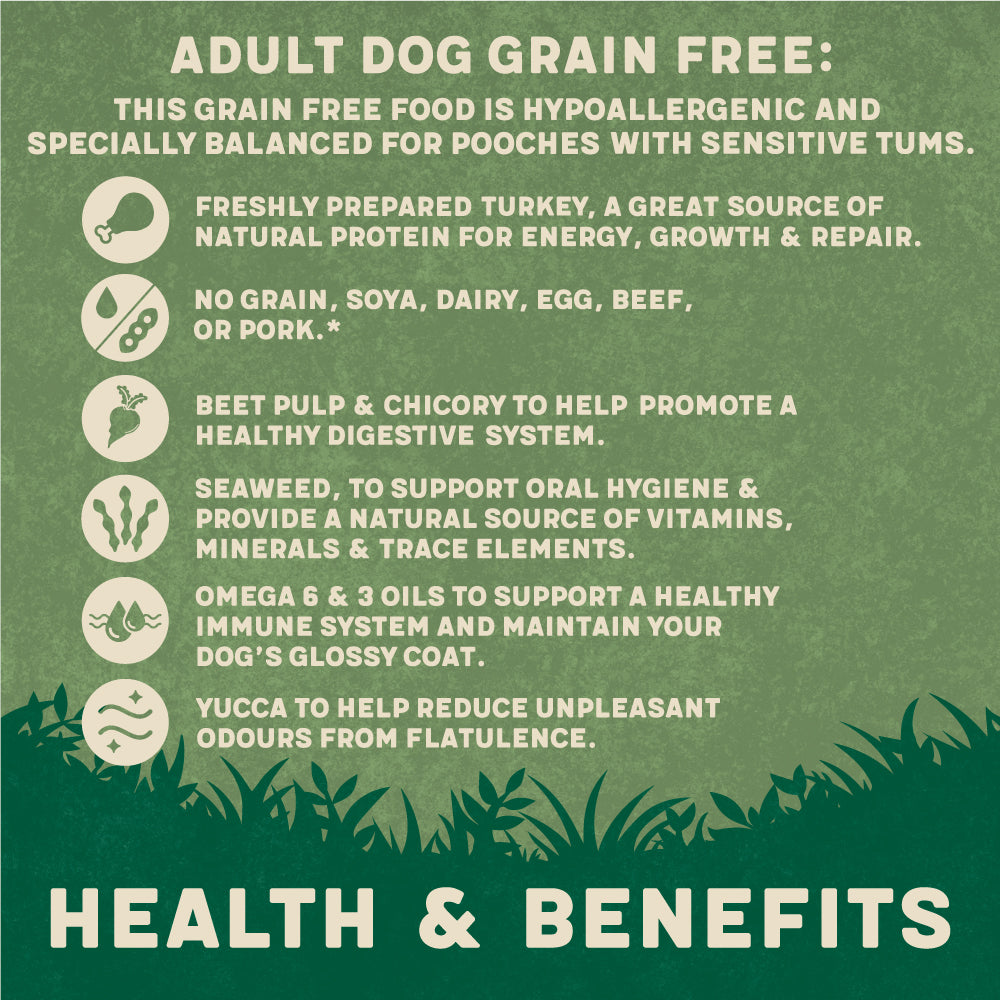 Harringtons Grain Free Turkey & Sweet Potato Adult Dry Dog Food 15kg