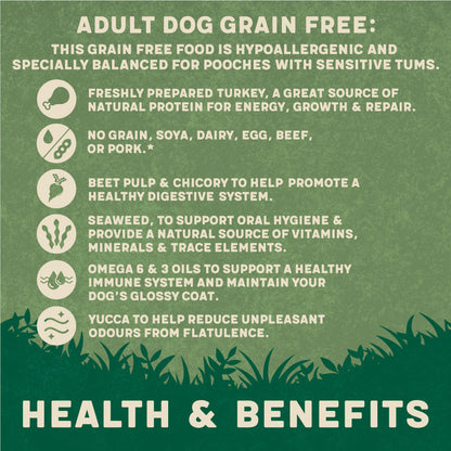 Harringtons Grain Free Turkey & Sweet Potato Adult Dry Dog Food 15kg