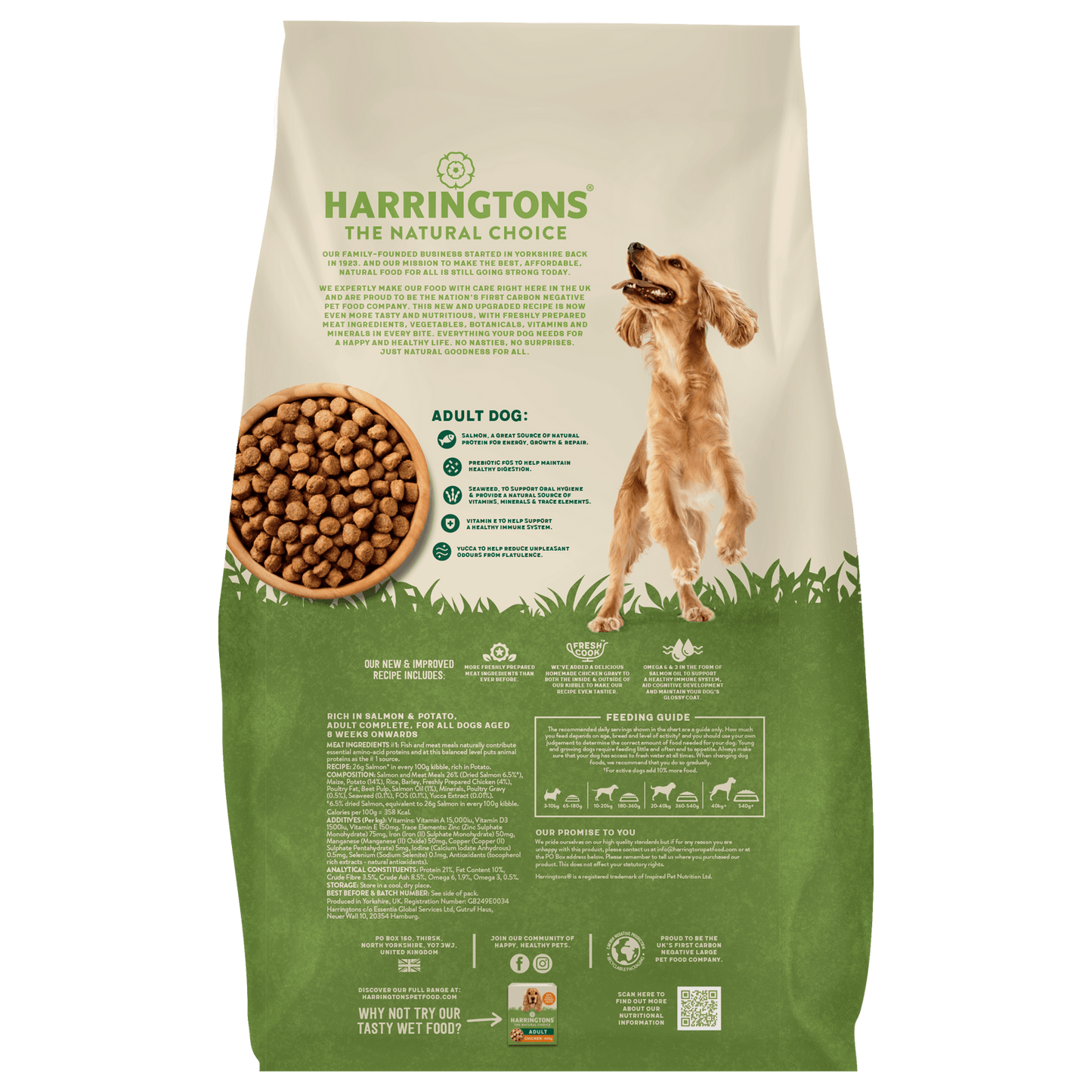 Harringtons Rich in Salmon & Rice Adult Dry Dog Food 12kg