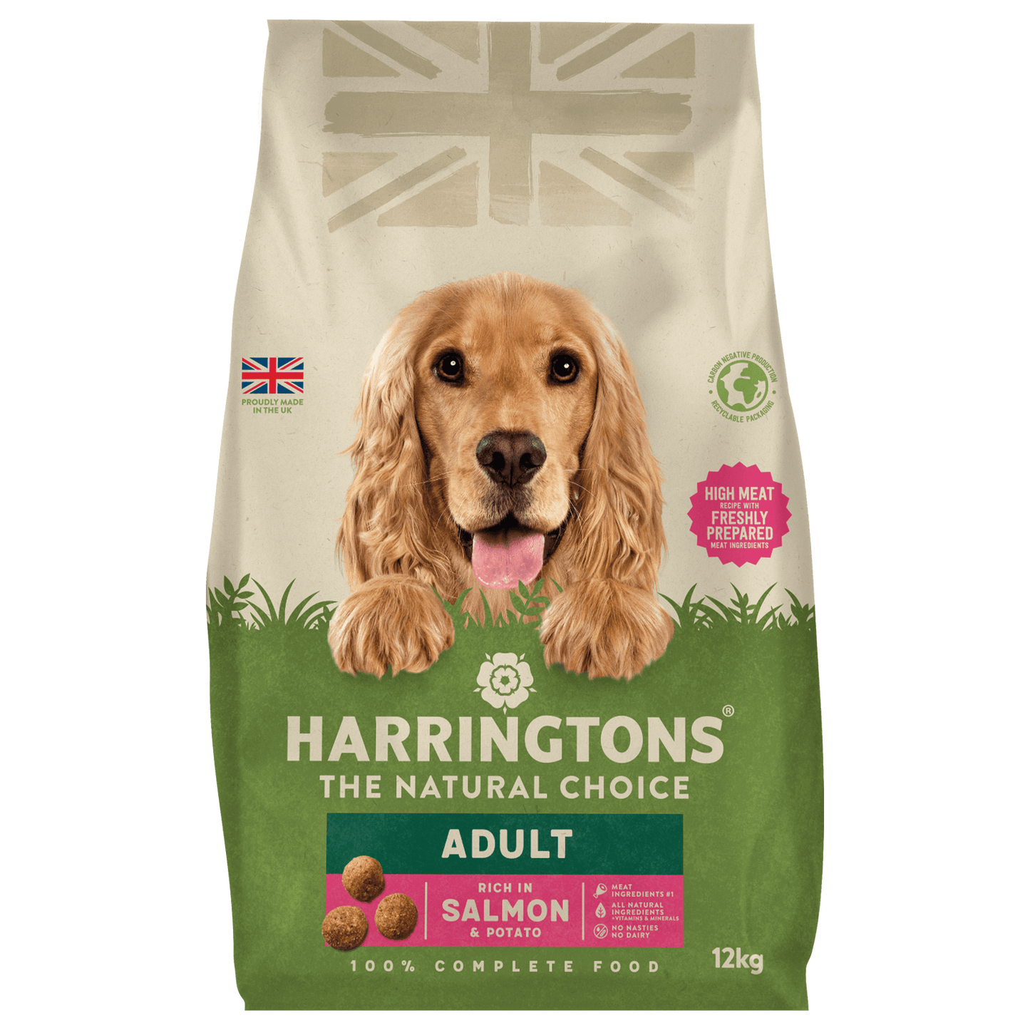 Harringtons Rich in Salmon & Rice Adult Dry Dog Food 12kg