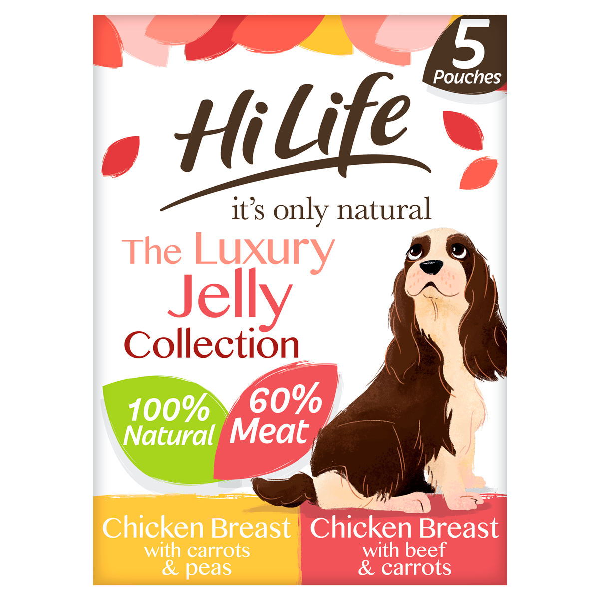 HiLife It's Only Natural The Jelly Selection Wet Dog Food Pouches - 5 x 100g