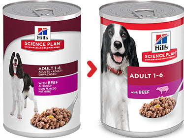 Hill's Science Plan Adult Delicious Beef Dog Food Cans 370g