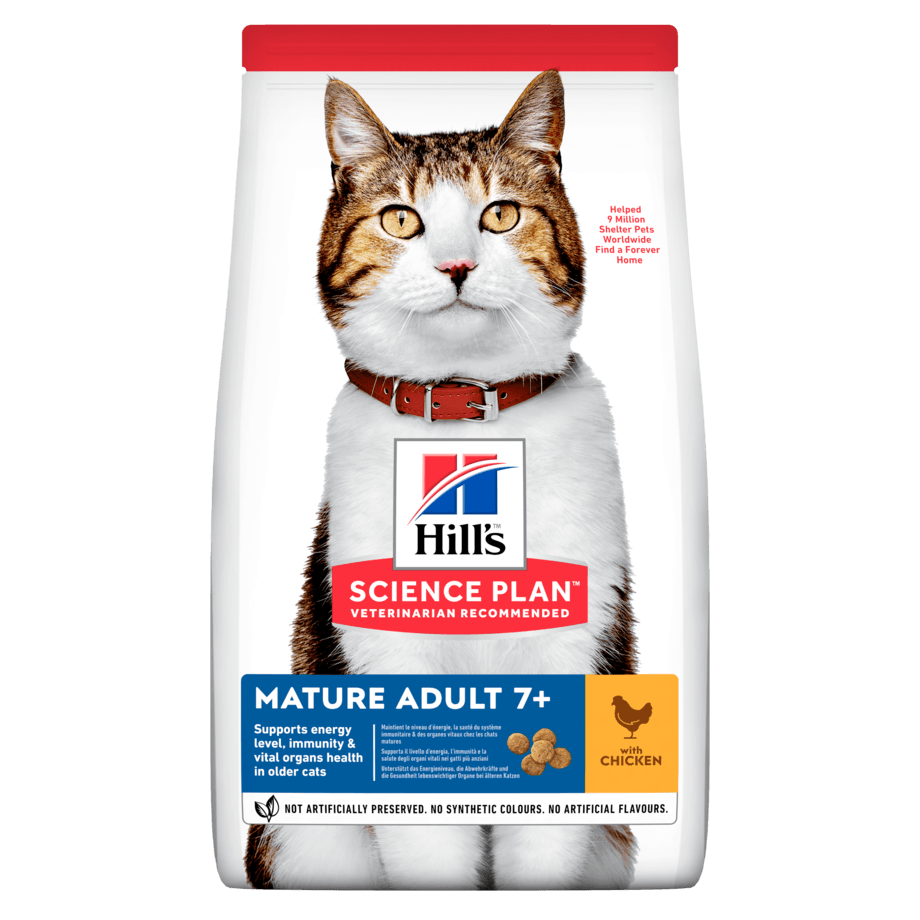 Hill's Science Plan Mature Adult 7+ Active Longevity Chicken Cat Food - 10kg