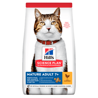 Hill's Science Plan Mature Adult 7+ Active Longevity Chicken Cat Food - 10kg