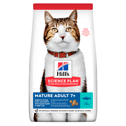 [Clearance Sale] Hill's Science Plan Mature Adult 7+ with Tuna Dry Cat Food 1.5kg
