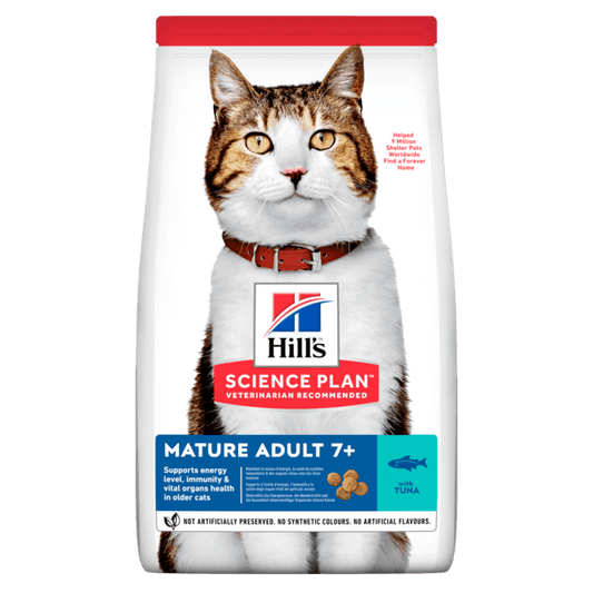 [Clearance Sale] Hill's Science Plan Mature Adult 7+ with Tuna Dry Cat Food 1.5kg