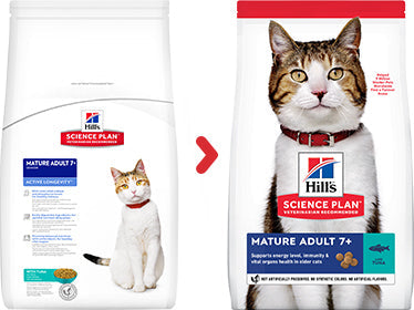 [Clearance Sale] Hill's Science Plan Mature Adult 7+ with Tuna Dry Cat Food 1.5kg