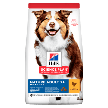 Hill's Science Plan Adult 7+ Medium Mature with Chicken Dry Dog Food 14kg