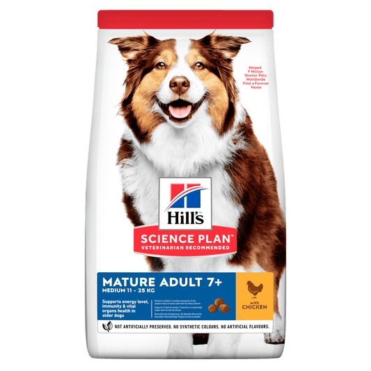 Hill's Science Plan Adult 7+ Medium Mature with Chicken Dry Dog Food 14kg