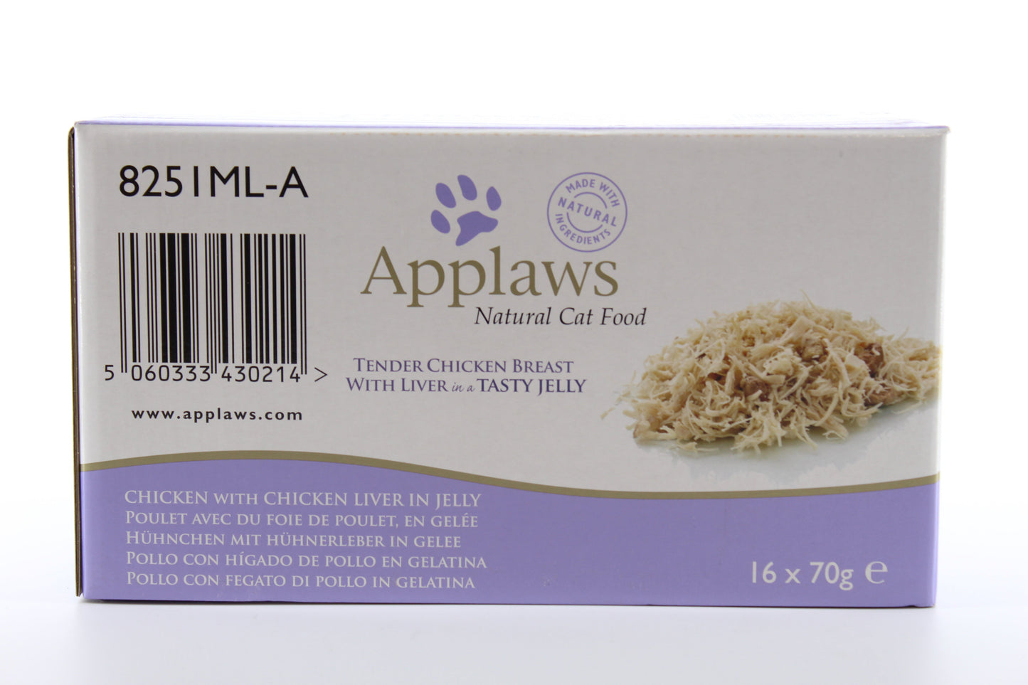 Applaws Chicken &amp; Liver in Jelly Cat Pouches 16 x 70g - 2