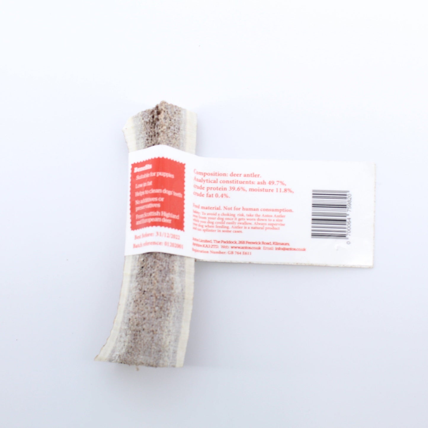Antos Antler Split Natural Dog Chew Small 30 - 50g -1