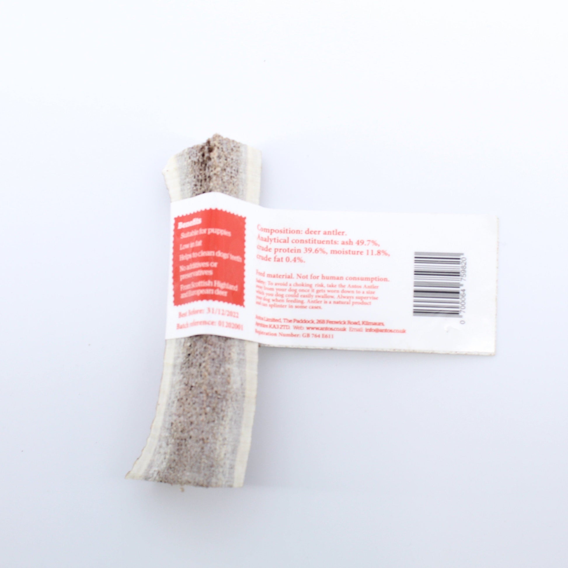 Antos Antler Split Natural Dog Chew Small 30 - 50g -1